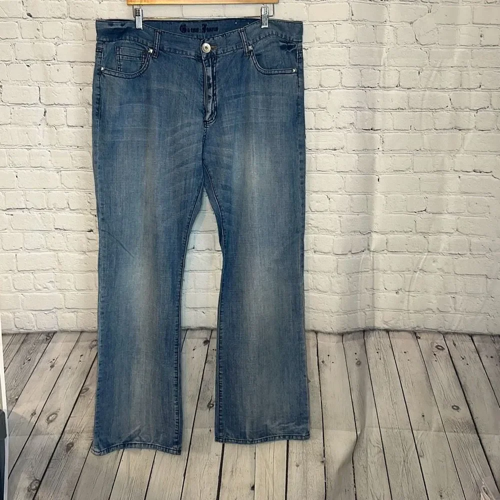 Guess Jeans Mens 40 Blue Light Wash Lightweight‎ Denim
